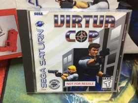 Virtua Cop Sega Saturn with Stunner Arcade Gun Complete in Box CIB