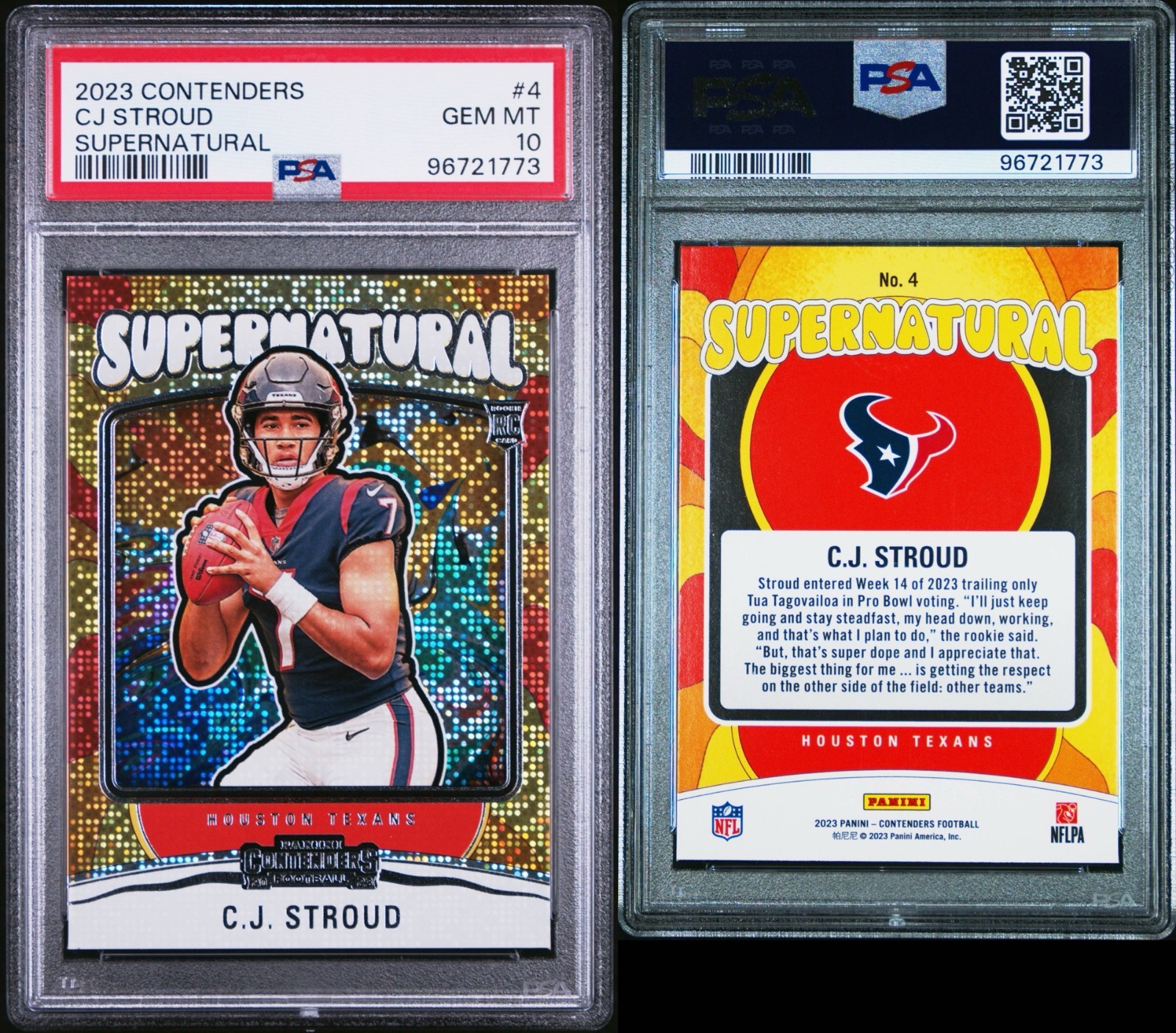 CJ Stroud 2023 Contenders #4 Supernatural Rookie PSA 10