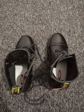 Dr Martens Black Leather Steel Toe Cap Safety Work Shoes UK Size 8 Unisex