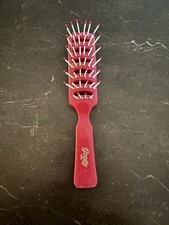 Vintage Goody Vented Blow Styling Hair Brush USA Ball Tip Pink Red NICE Comb