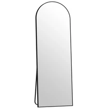  Standing Mirror Elegant Full Body Mirror Full Length Floor Mirror, Black, Gold