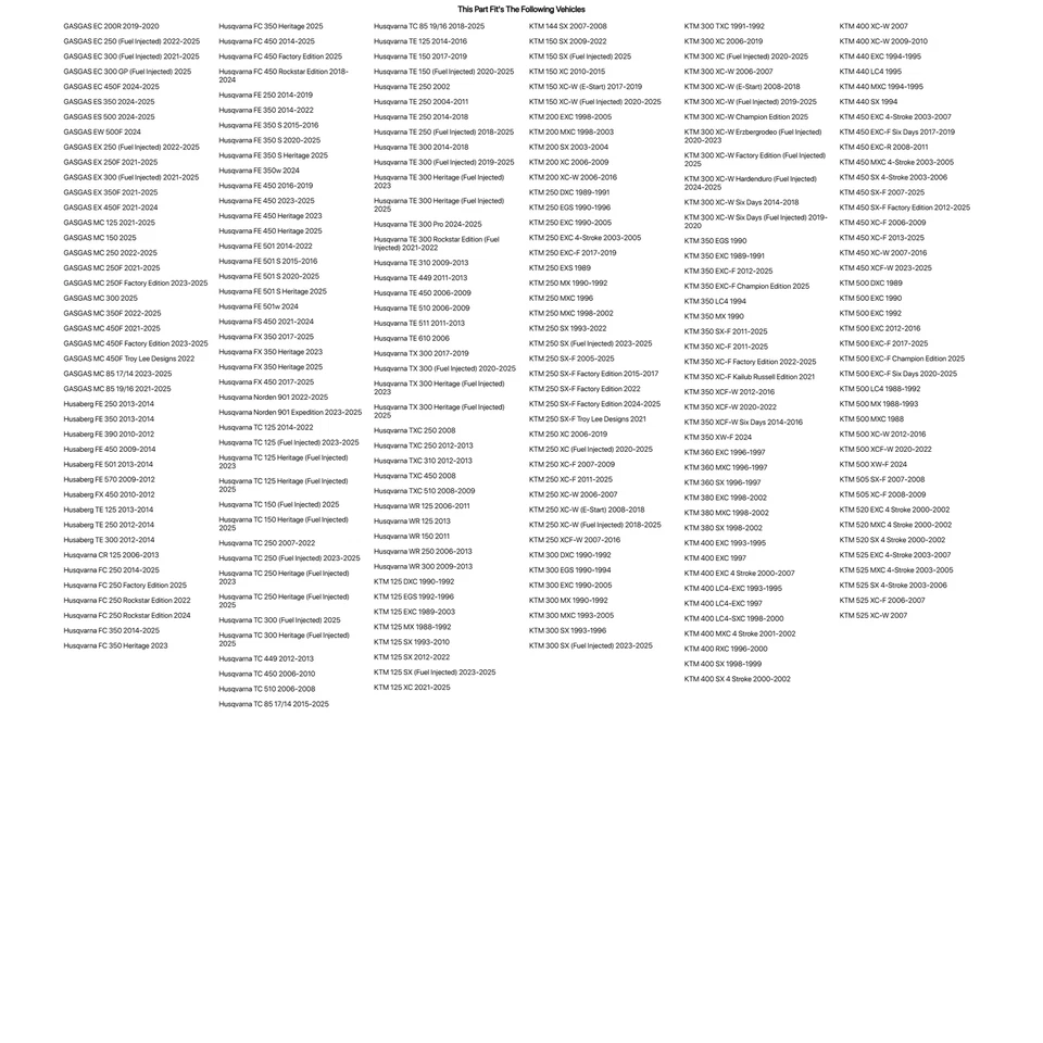 Kit de llave dinamométrica de radios Tusk para KTM 520 SX 4 tiempos 2000-2002 Foto 2 de 2