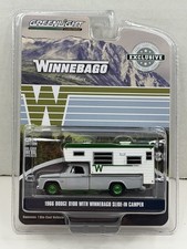 Greenlight 1966 Dodge D-100 Truck With Winnebago Slide-In Camper Green Machine