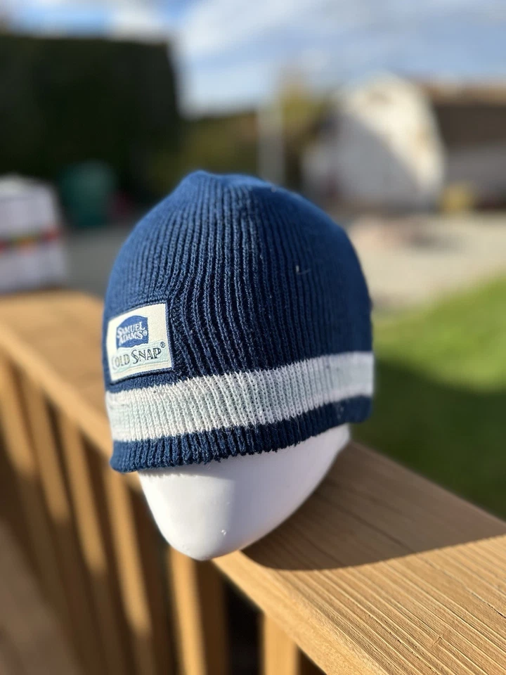 Samuel Adams вязаная шляпа синий W белый надпись подержанный - Изображение 2 из 3