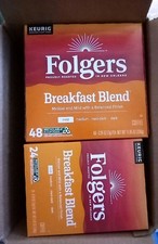 Folgers Breakfast Blend Mild Roast Coffee Keurig K-Cup Pods, 72 Pods Total
