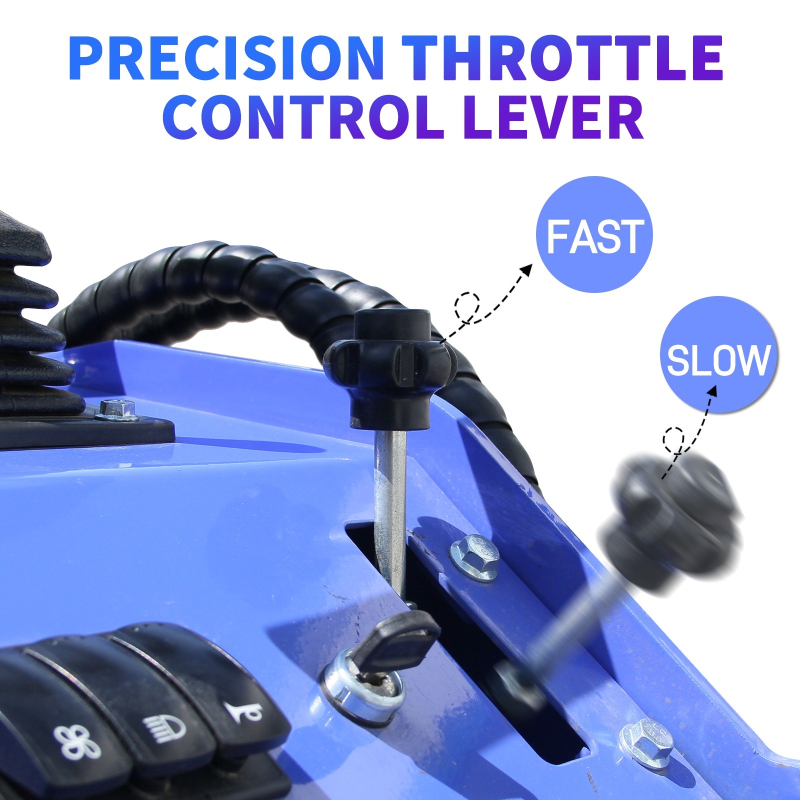 22HP Mini Skid Steer Loader Upgraded 2-Cylinder Gas Engine with 3 Attachments