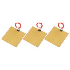 Heater Film Heating Plate, 25W 12V 100x100mm Polyimide Heat Pad, Pack of 3