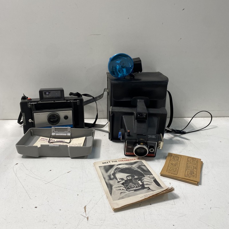 Vintage Lot of 2 Assorted Polaroid Instant Cameras