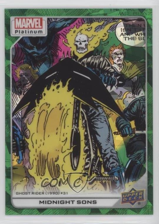 2023 Marvel Platinum Green Crackle 33/99 Midnight Sons Ghost Rider #180 02aj