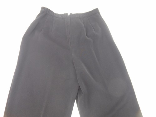 Pantalones de carrera negros para mujer RN# 70643 poliéster talla 8 cremallera trasera - Imagen 3 de 9
