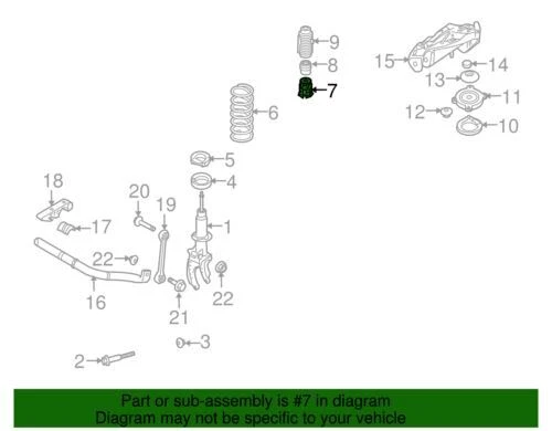 Genuine Audi Volkswagen 2004-2010 Touareg Jounce Bumper Support 7L0-412-375-A - Image 2 of 2