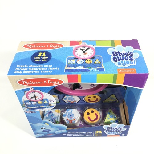 Melissa & Doug Blue's Clues & You! Wooden Tickety Magnetic Clock 31 Pieces - Picture 11 of 13