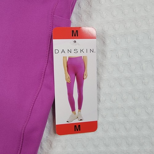 Danskin 7/8 Length Lightweight Legging Pink Meadow Mauve Size Medium NWT - Picture 3 of 14
