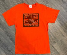 90's 00's San Francisco Haight Ashbury RARE Double Sided T Shirt Orange Size M