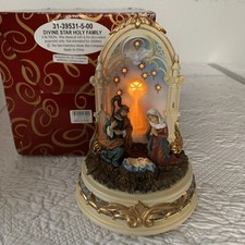 Music Box Co. Divine Star Holy Family: Lighted + Plays "Oh Come All Ye Faithful"