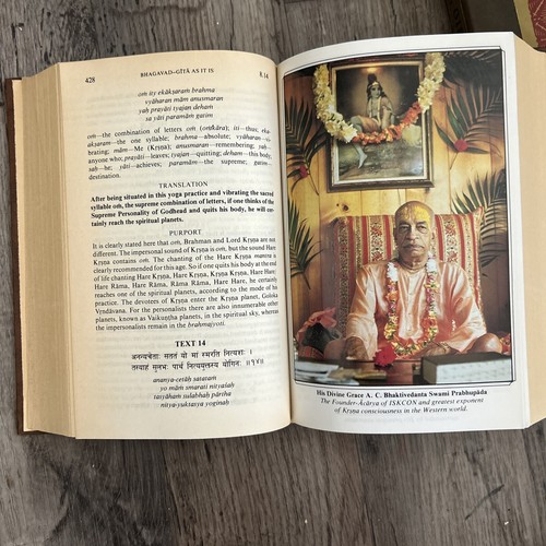 Bhagavad-Gita As It Is 1983 Hardcover Vintage braungold Zierleiste - Bild 7 von 10