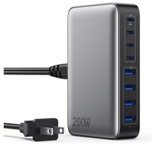 200W USB C Charger Block, GaN III 8-Port USB C Fast Charging Station PPS PD 65W