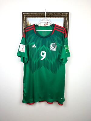Mexico Home football shirt 2022 Soccer #9 Raul Adidas Jersey Mens