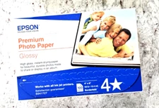 NEW Epson Borderless 4x6 Premium Glossy Photo Paper 100 Sheet Box S041727 NEW