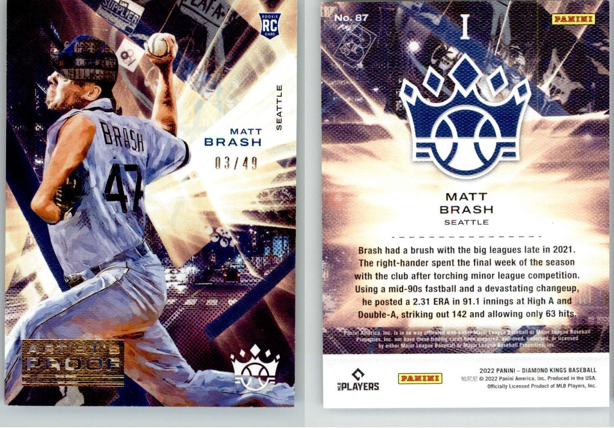 マット・ブラッシュ Matt Brash Matt Brash 2022 Diamond Kings Artist's Proof Gold #87 /49