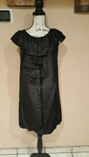 Jis Collection Ruffle Collar Black Mimi Dress Size 9