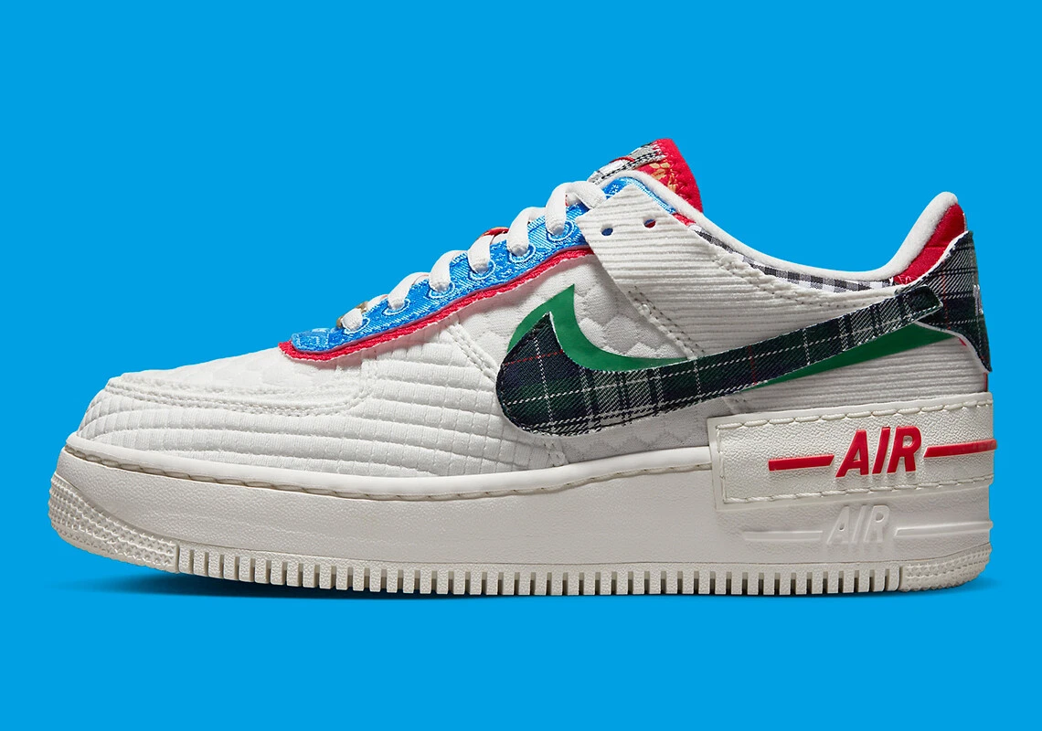Nike Air Force 1 Shadow Low Plaid Multicolor DZ5193 100 sz 11