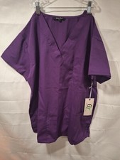 GBT set of Women's scrubs size L tall Color eggplant 6 pockets total