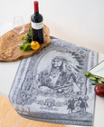 NEW Indian Woven Cotton Tea Towel Jacquard Kitchen Dish Tea Towel Black Czech
