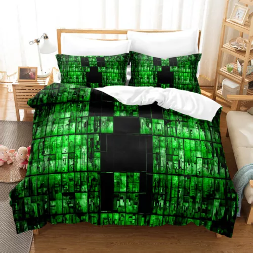Minecraft Quilt Duvet Doon Cover Set Bedding Soft Kid Single Double Queen King - Picture 24 of 31
