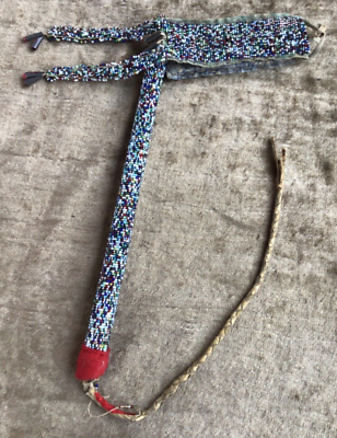 #ad Vintage Full Scatter Bead Quirt Lakota Sioux Native American Rare amp; Excellent $1124.95