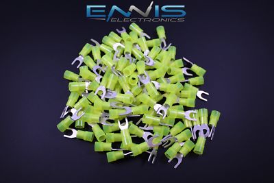 10-12 GAUGE NYLON SPADE # 10 CONNECTOR 500 PK CRIMP TERMINAL AWG ELECTRICAL