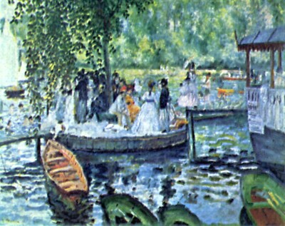 La Grenouillere 1 by Pierre-Auguste Renoir Giclee Fine Art Repro on Canvas