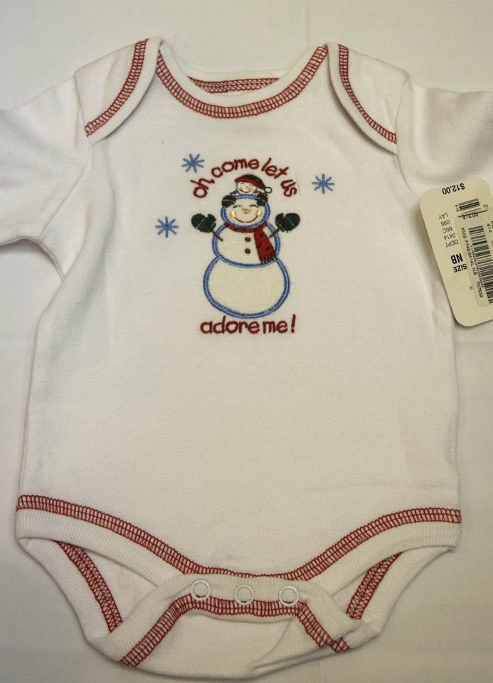 Comenzando Navidad ¡Oh Ven, adoréme! Body recién nacido bordado Foto 2 de 4