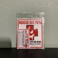 PET SAFETY DECAL - Window Sticker  Emergency Wallet Card - 2 pack see Details 
