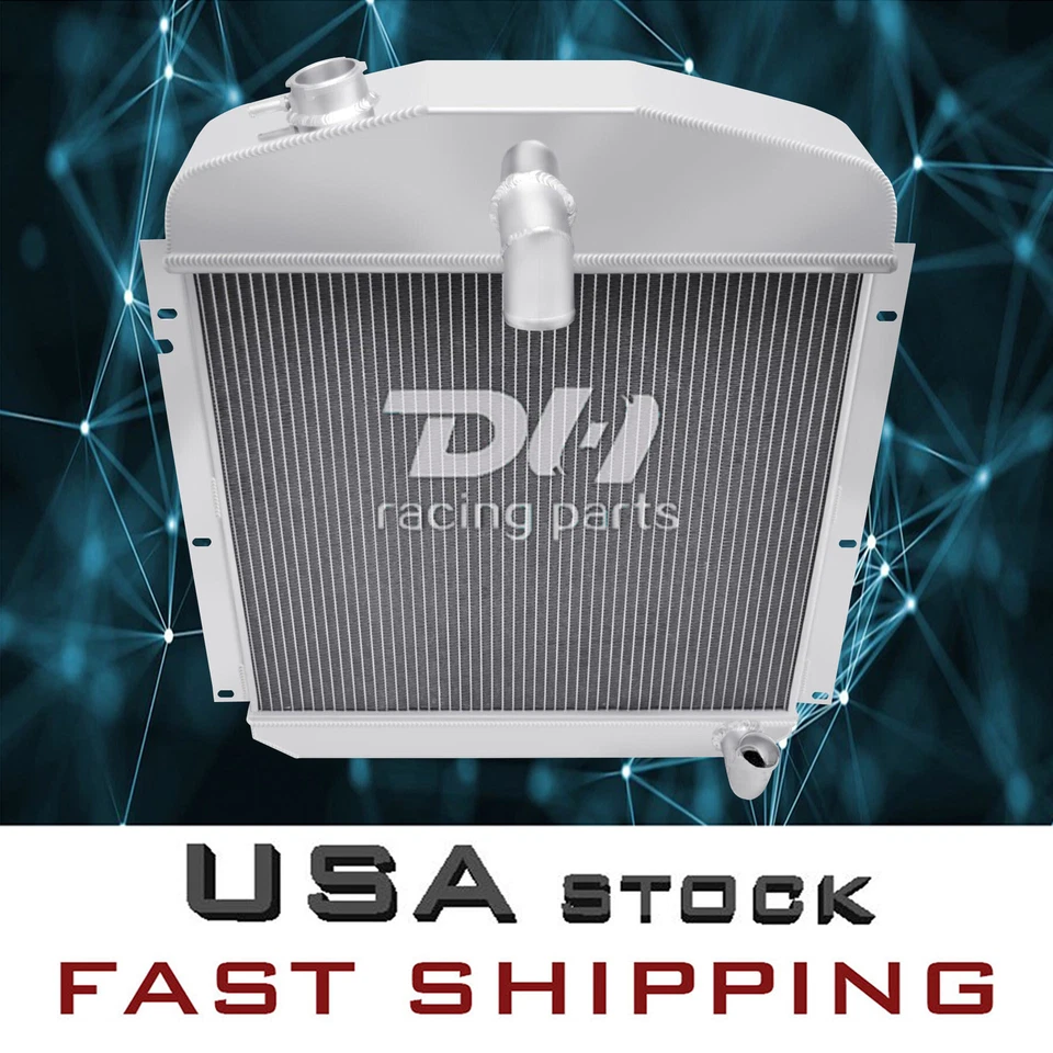 Radiador de 3 filas para 1947-1949 48Plymouth P15 Deluxe Chrysler New Yorker 3,6 L 5,3 L Foto 2 de 4