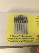 Powerbuilt 6 Piece SAE Long Pattern Combination Wrench Set - 640476