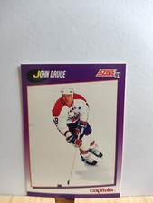 JOHN DRUCE 🏆1991 SCORE #180 CAPITALS NHL Hockey Card🏆