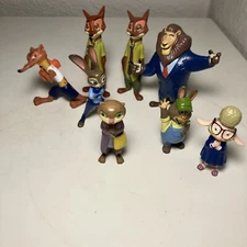 8 Zootopia Disney Action Figures Cake Toppers