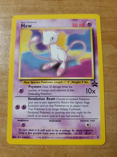 Mew Pokémon Card - Black Star Promo #8 - Near Mint (NM) - Rare Collectible