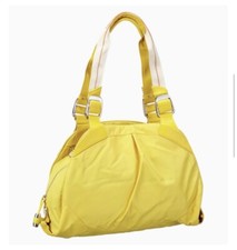Rare Nike Monika Club Luxury Training Bag Yellow Nylon Leather Ba2766 338