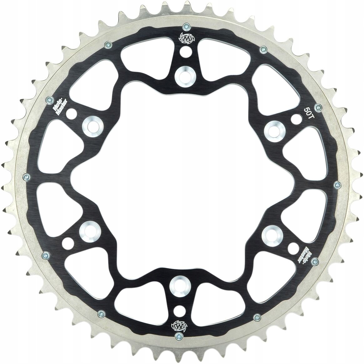 Pignon arrière double anneau Suzuki 49 dents en acier et alu noir 808-49