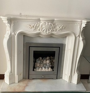 Ornate Fire Surround And Marble Hearth Complete Fireplace With Gas