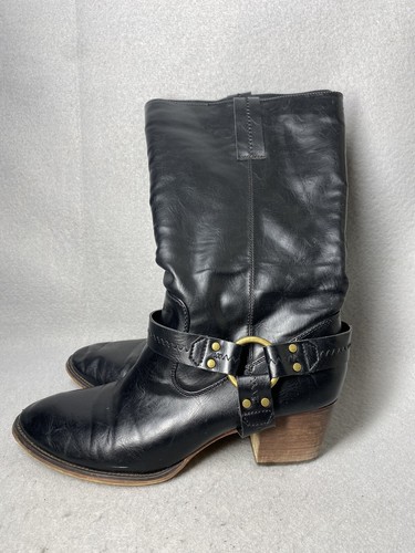 Wanted Tall Western Boots Horseman Black Women’s Size 8.5