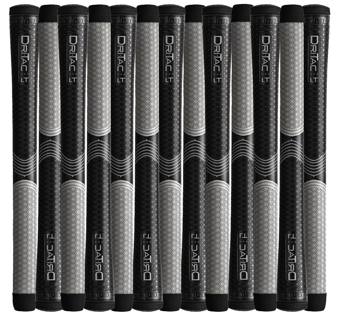 Winn Dri-Tac LT (Less Taper) Black Gray Oversize Golf Grip