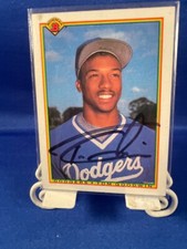 1990 Bowman Tom Goodwin RC Autograph Card Dodgers Royals Red Sox Auto #96