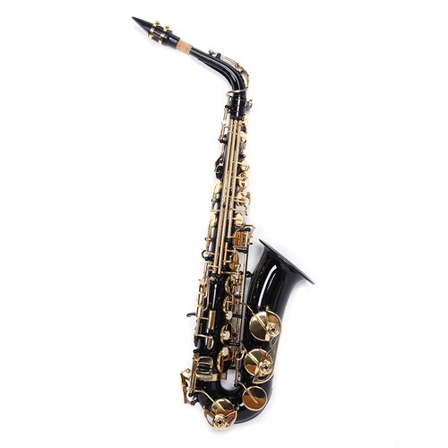 Saxofón Alto Be Negro Tallado Perla Blanco Carcasa Botón + Caja de Cuero +... - Imagen 5 de 12
