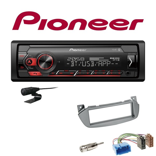 Pioneer 1-DIN Bluetooth Autoradio Android USB FüR Suzuki Alto Ab 2009 Silber-image