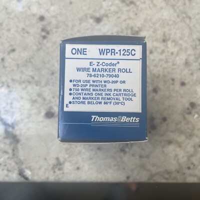 THOMAS & BETTS WPR-125C E-Z CODER WIRE MARKER ROLL