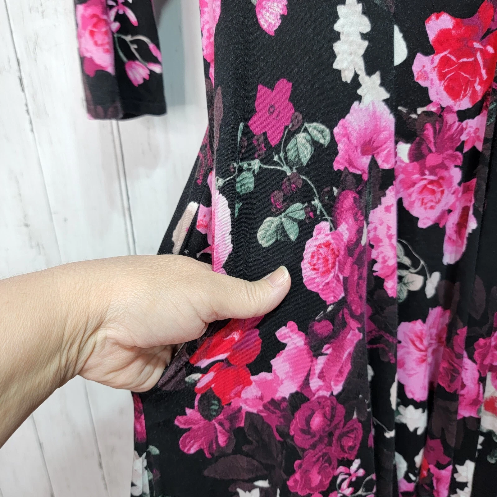 VALENTINO Abito skater in maglia stampa floreale Torrid misto rayon spandex taglia 0 (12)