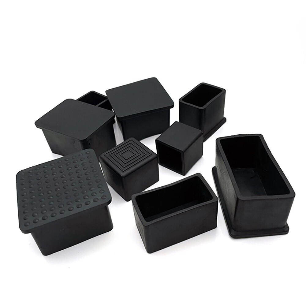 Square Rubber Chair Ferrules AntiScratch Floor Protector Table Feet Leg